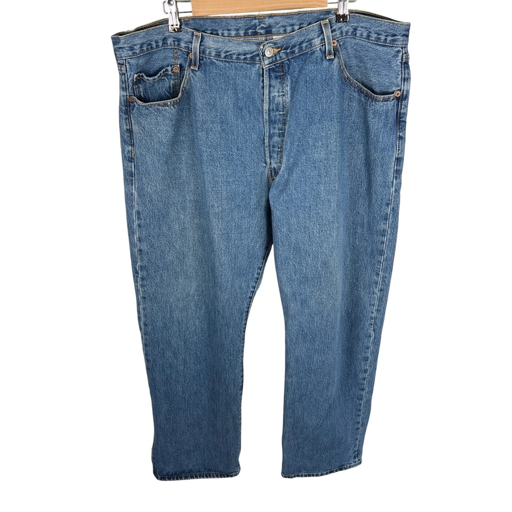 Levi's Vtg 501 Original Fit Mens Blue Denim Jeans Button Fly 42x30 Medium Wash